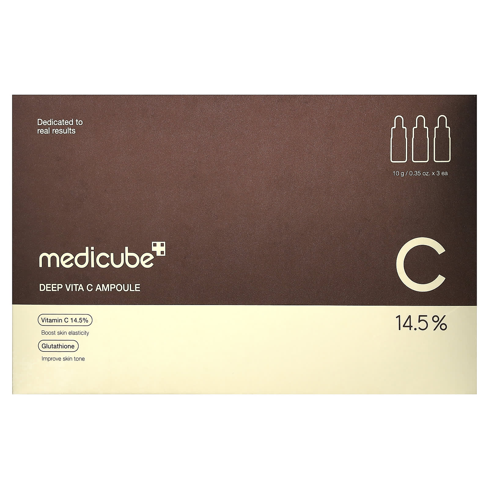 Medicube, Deep Vita C Ampoule, 3 Bottles, 0.35 oz (10 g) Each