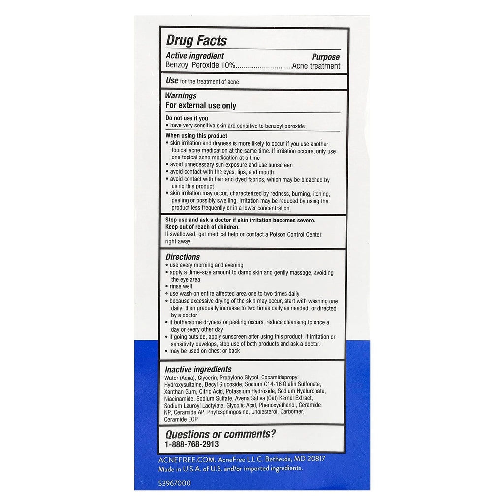 ACNE FREE, Severe Acne, Deep Cleansing Foaming Wash, Maximum Strength, 5 fl oz (150 ml)