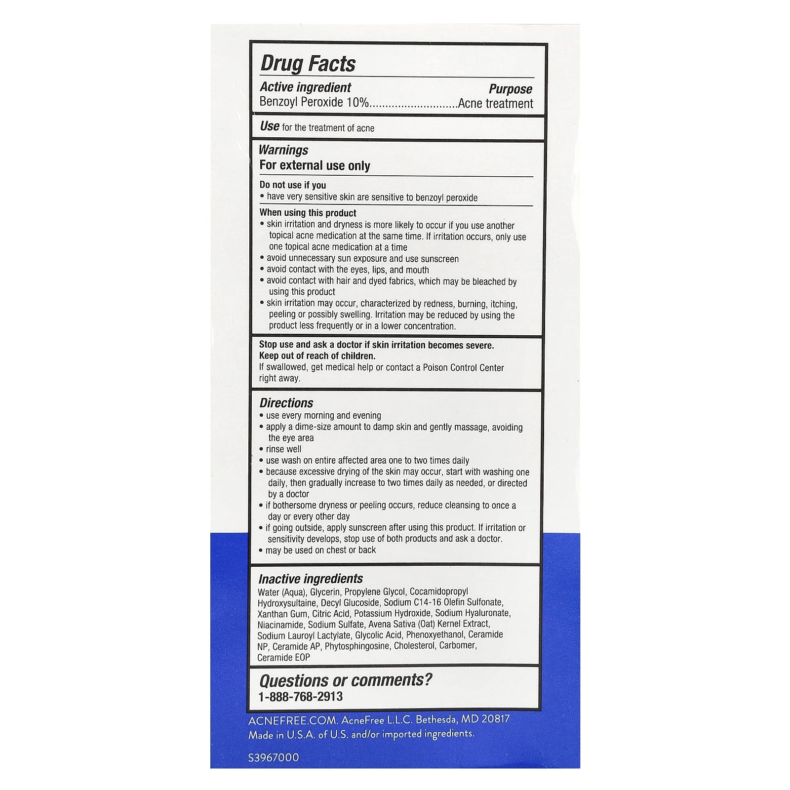 ACNE FREE, Severe Acne, Deep Cleansing Foaming Wash, Maximum Strength, 5 fl oz (150 ml)