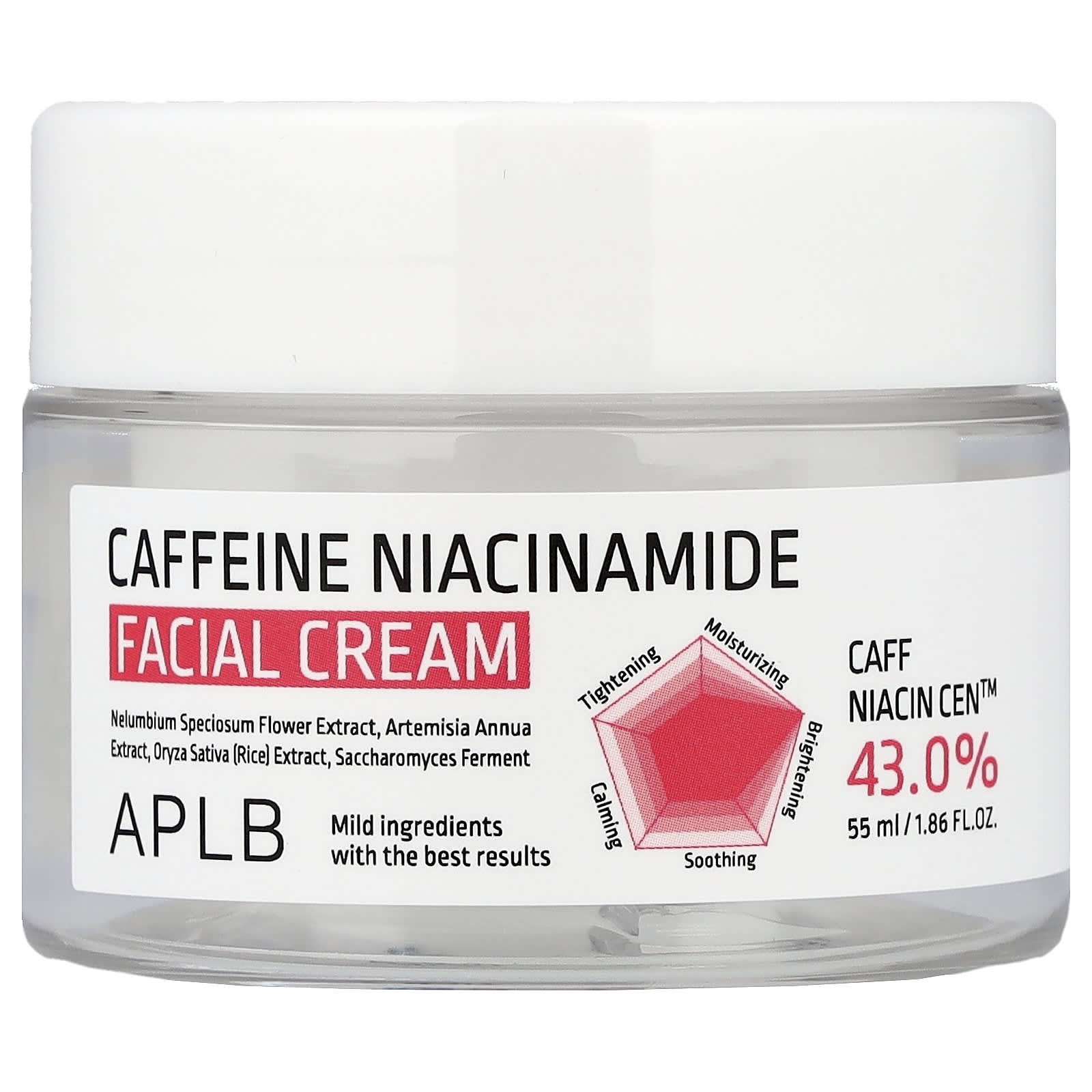 APLB, Caffeine Niacinamide Facial Cream , 1.86 fl oz (55 ml)