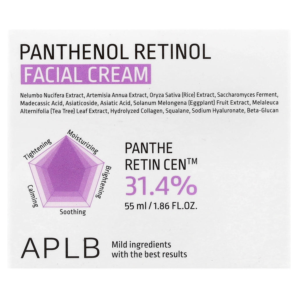 APLB, Panthenol Retinol Facial Cream, 1.86 fl oz (55 ml)