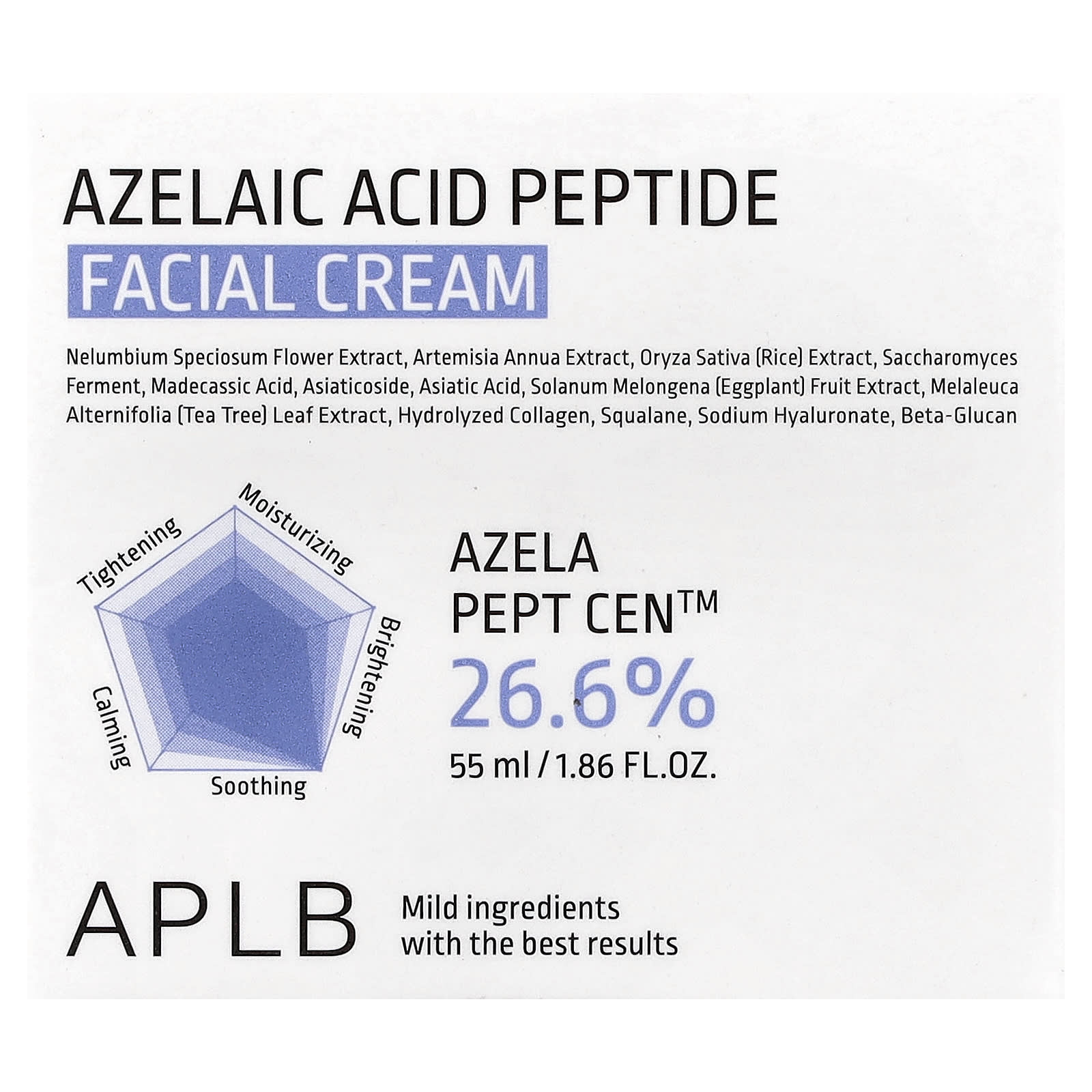 APLB, Azelaic Acid Peptide Facial Cream , 1.86 fl oz (55 ml)