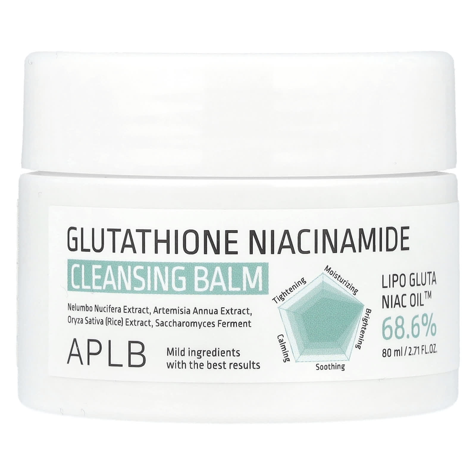APLB, Glutathione Niacinamide, Cleansing Balm, 2.71 fl oz (80 ml)