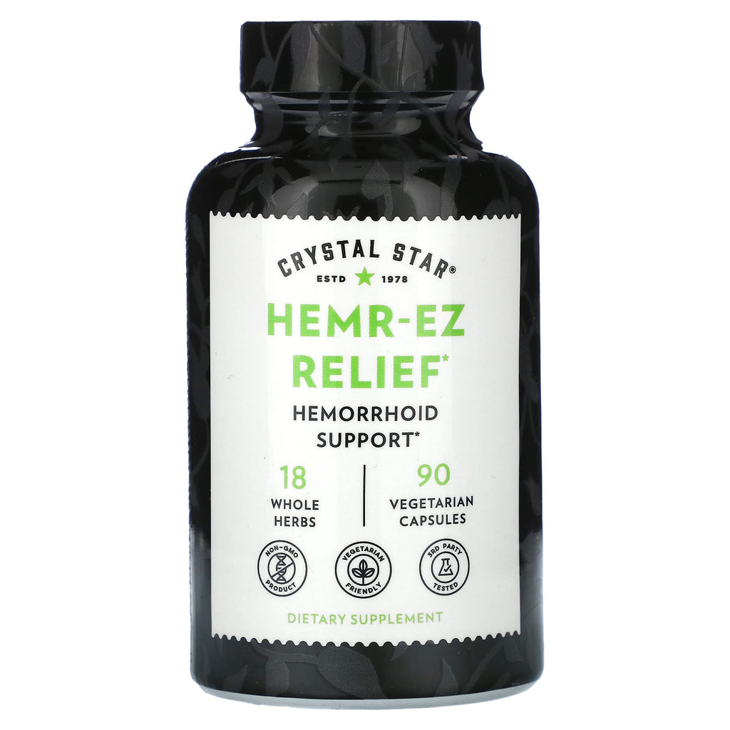 Crystal Star, Hemr-Ez Relief, 90 Vegetarian Capsules