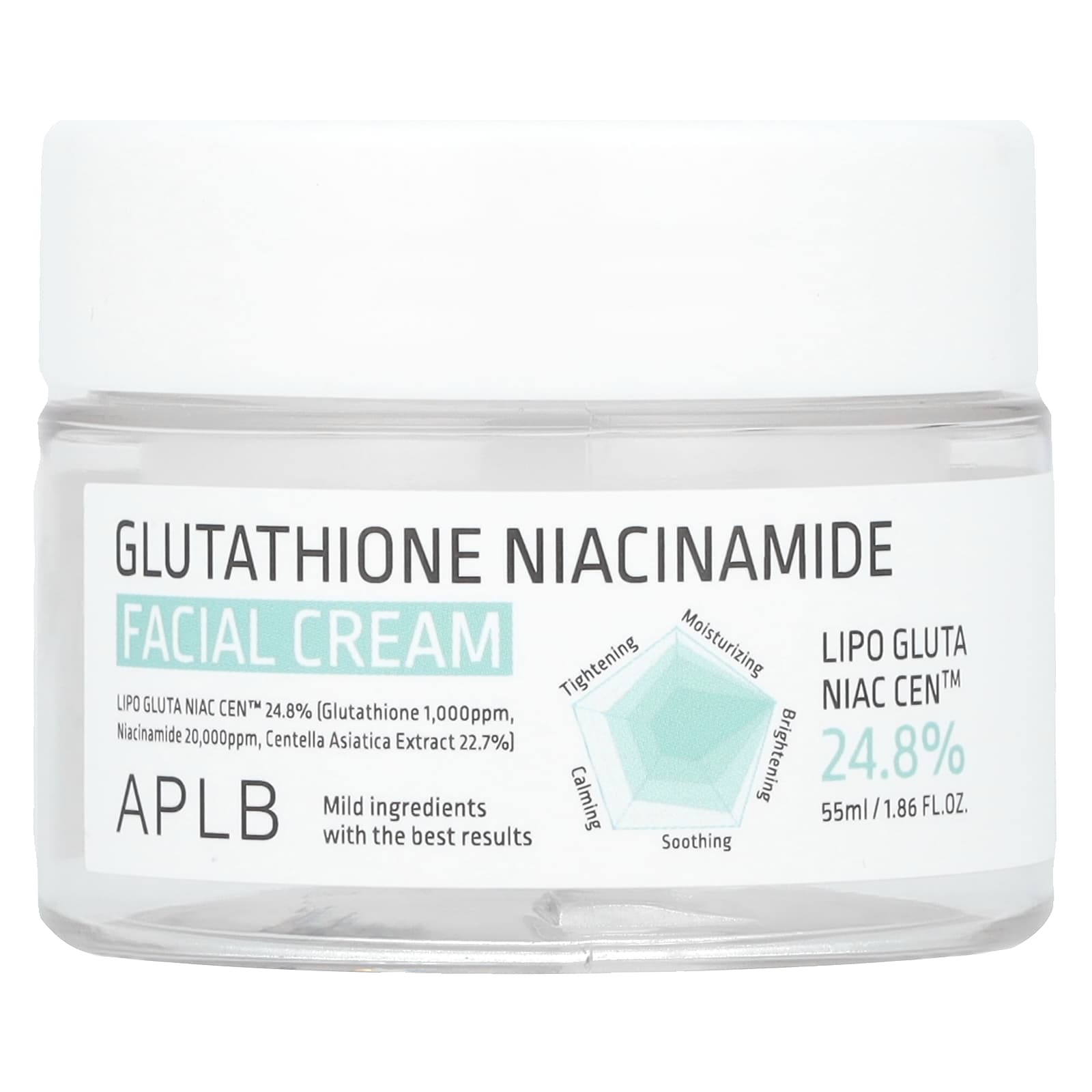APLB, Glutathione Niacinamide, Facial Cream, 1.86 fl oz (55 ml)