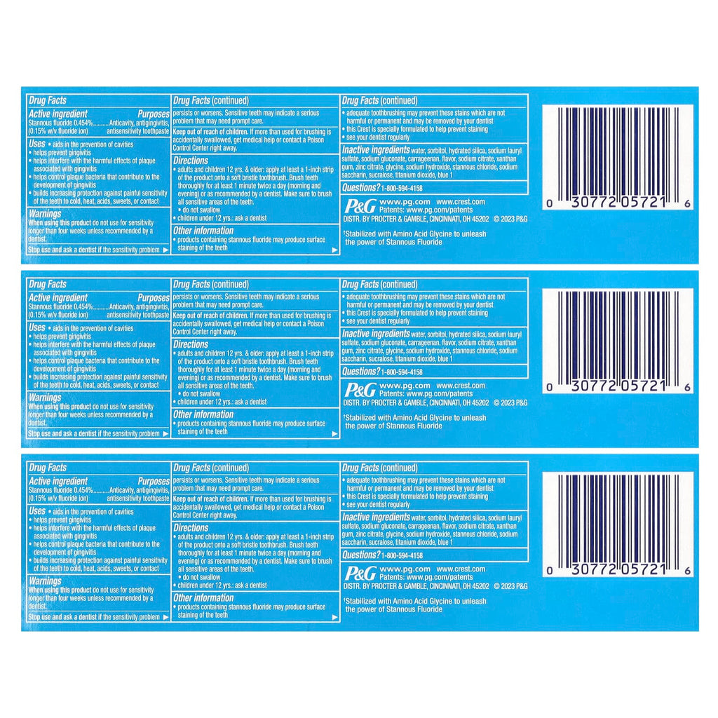 Crest, Pro-Health, Fluoride Toothpaste, Clean Mint, 3 Pack, 4.3 oz (121 g) Each