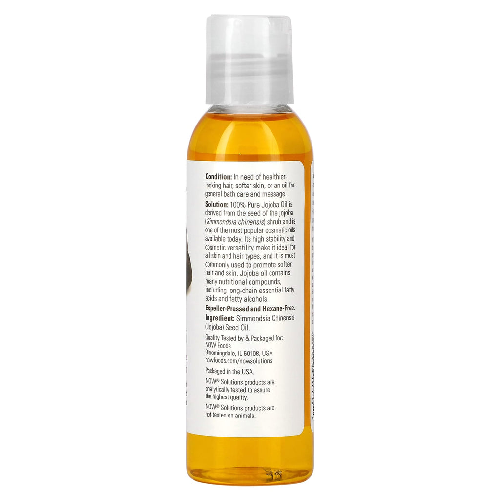 NOW Foods, Solutions, Jojoba Oil, 4 fl oz (118 ml)