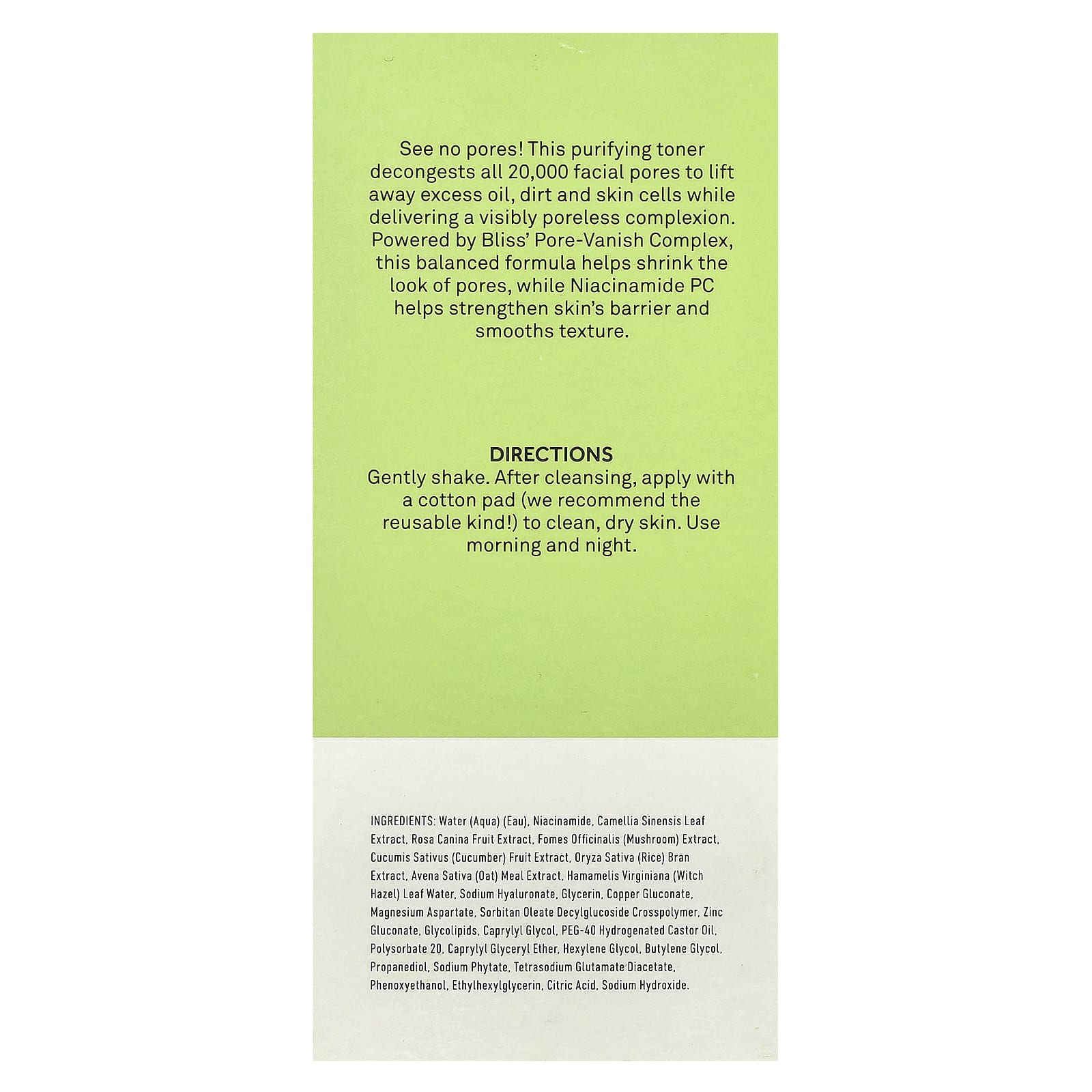 Bliss, Disappearing Act Purifying Toner with Niacinamide, 10 fl oz (295 ml)