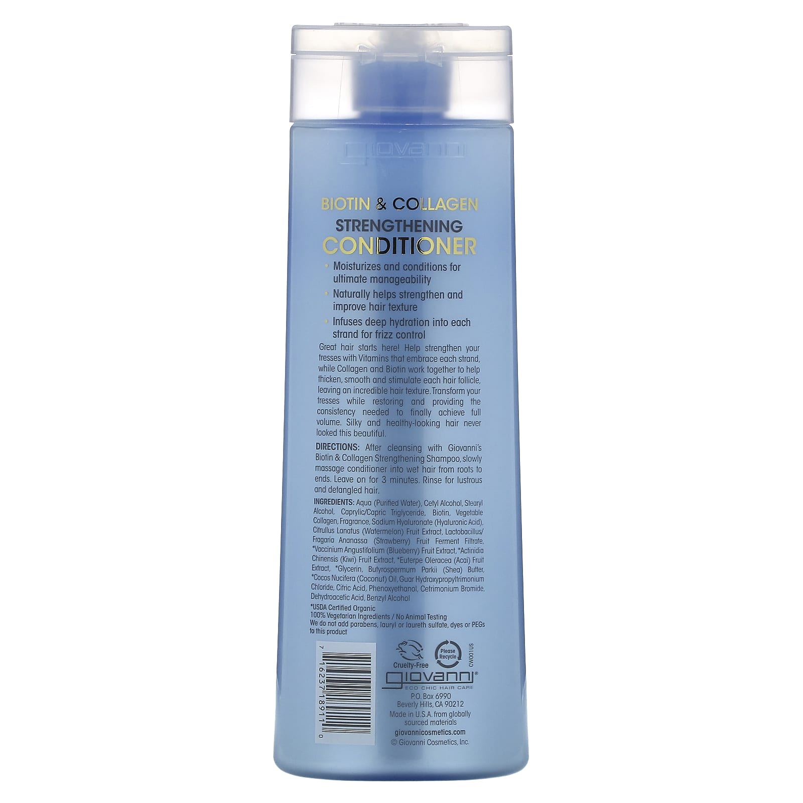 Giovanni, Biotin & Collagen Strengthening Conditioner, 13.5 fl oz (399 ml)