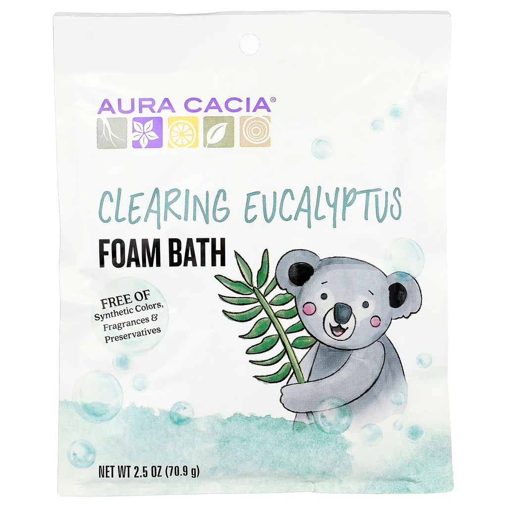 Aura Cacia, Foam Bath, Clearing Eucalyptus, 2.5 oz (70.9 g)