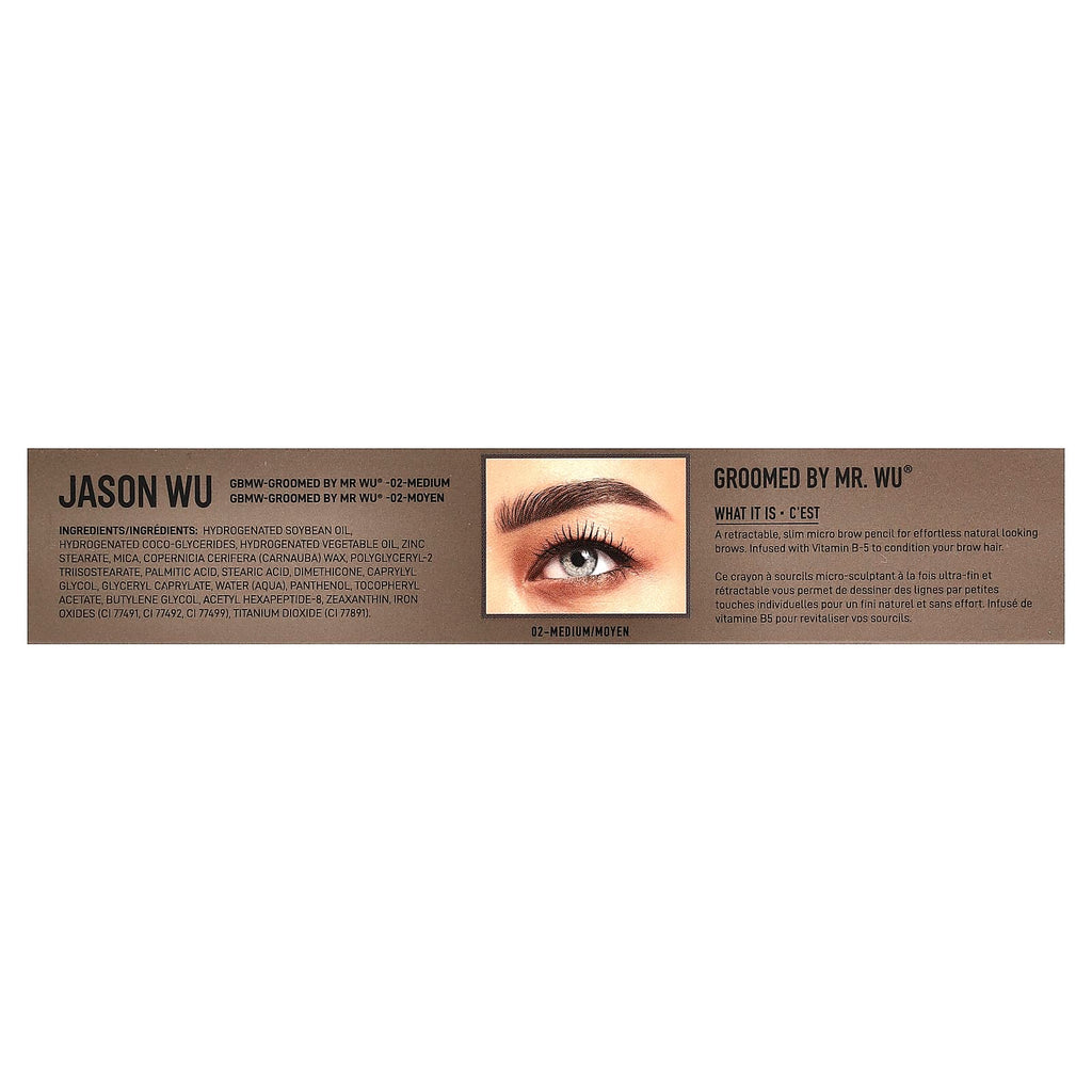 Jason Wu, Groomed By Mr. Wu®, Micro Brow Pencil, 02 Medium, 0.003 oz (0.09 g)