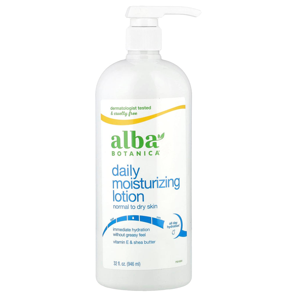 Alba Botanica, Daily Moisturizing Lotion, Normal to Dry Skin, 32 fl oz (946 ml)