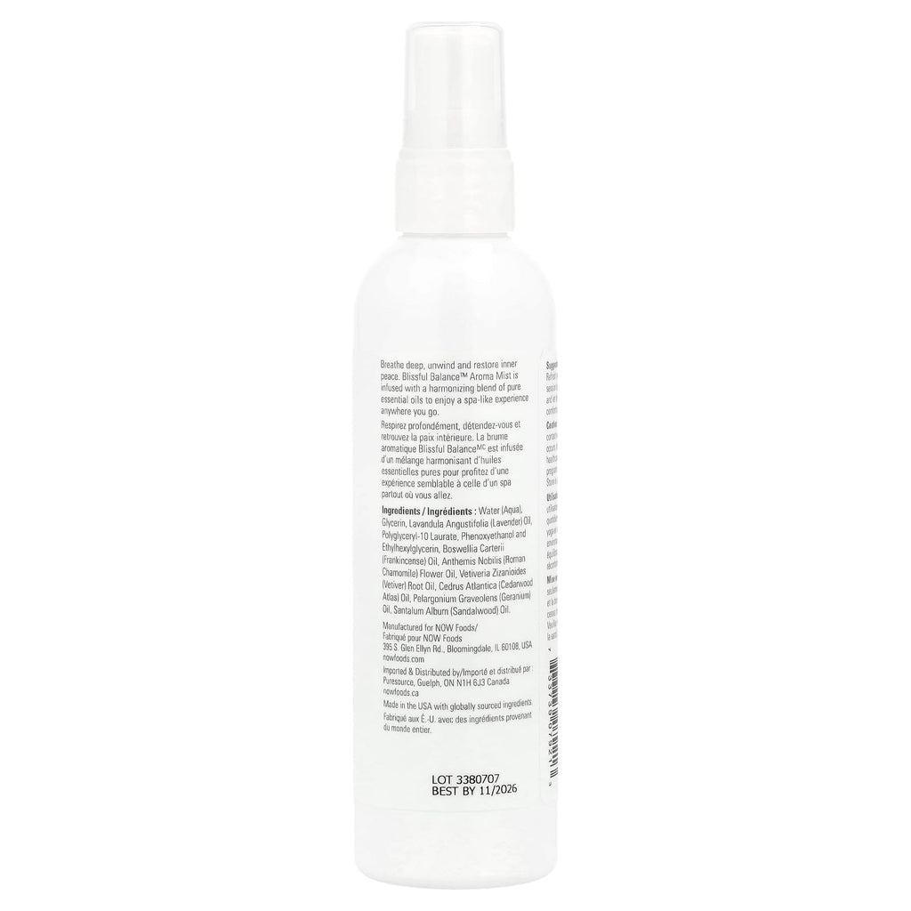 NOW Foods, Essential Oils, Blissful Balance™ Aroma Mist, 4 fl oz (118 ml)