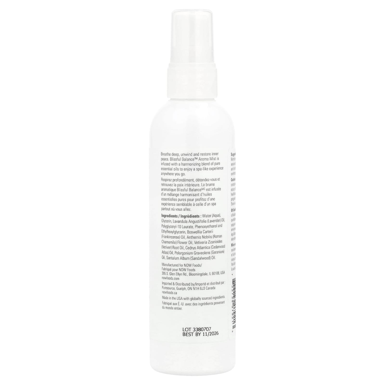 NOW Foods, Essential Oils, Blissful Balance™ Aroma Mist, 4 fl oz (118 ml)