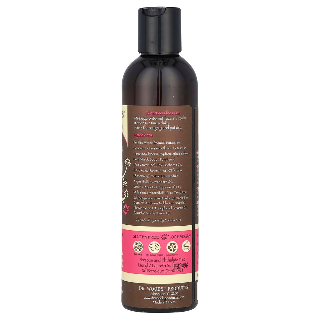 Dr. Woods, Black Soap Facial Cleanser, 8 fl oz (236 ml)