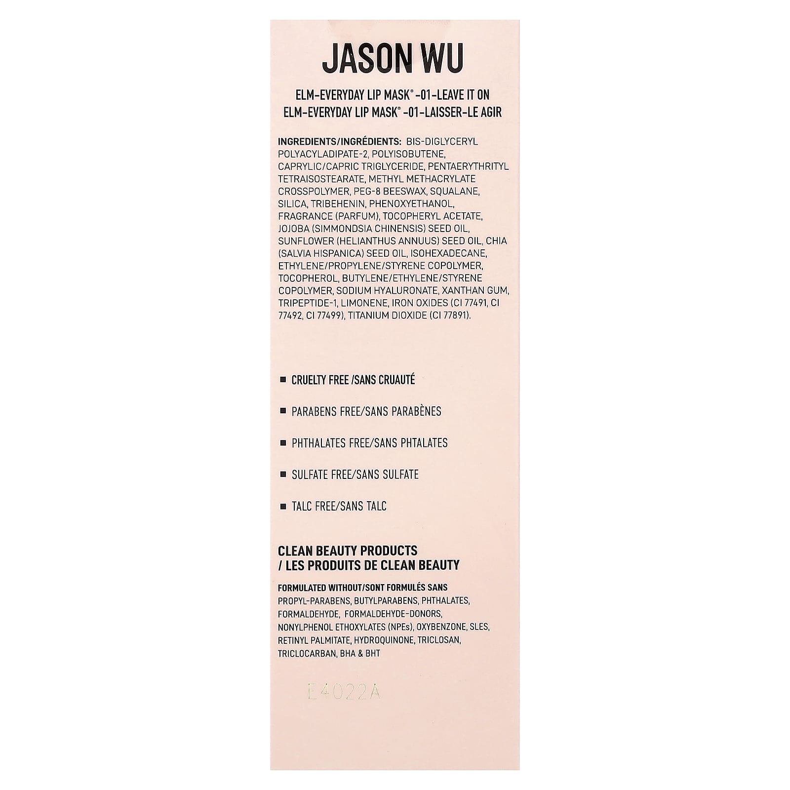Jason Wu, Everyday Lip Mask®, 01 Leave It On, 0.09 oz (2.7 ml)