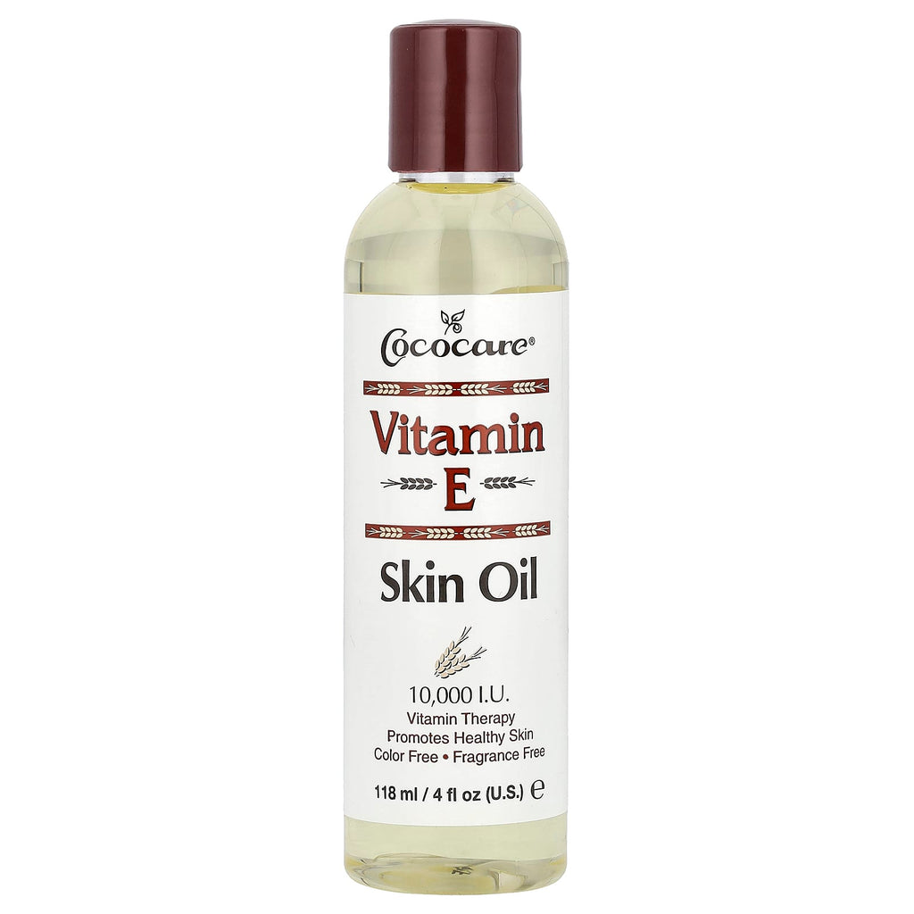Cococare, Vitamin E Skin Oil, Fragrance Free, 10,000 I.U., 4 fl oz (118 ml)
