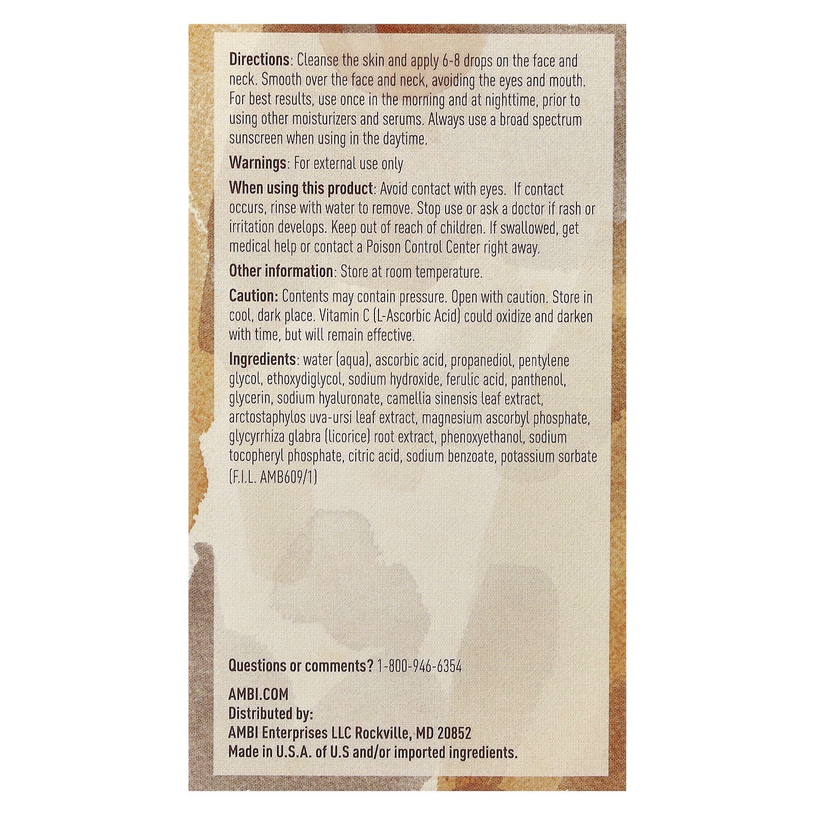 AMBI, Even & Clear®, 20% Vitamin C Glow Serum, 1 fl oz (30 ml)
