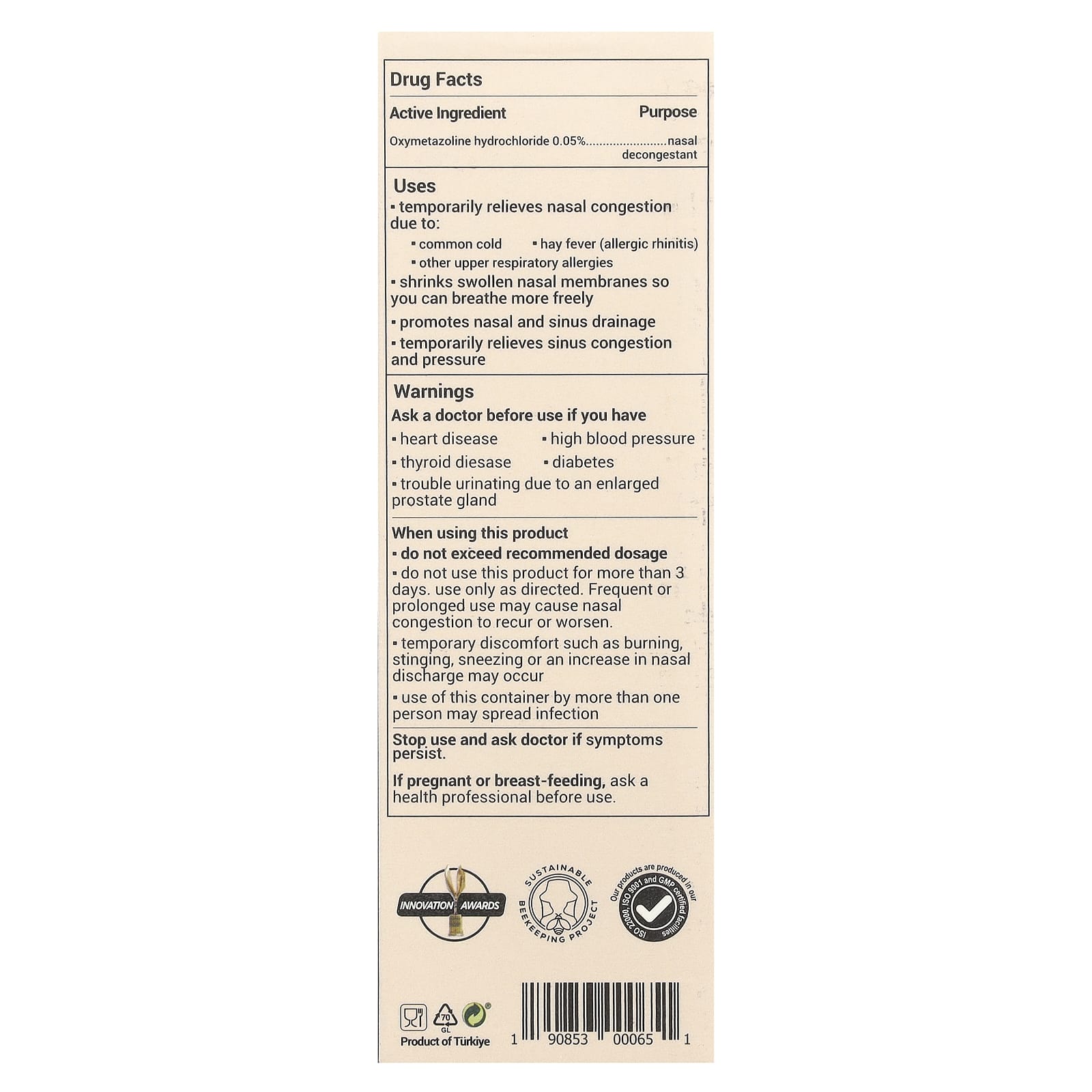 Bee & You, Nasal Spray, 1 fl oz (30 ml)