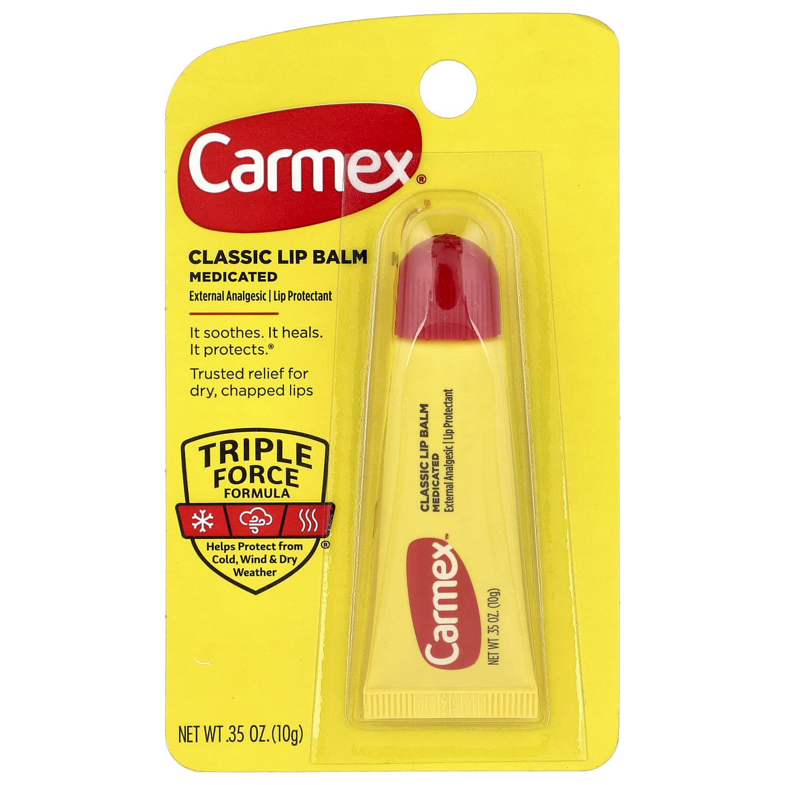 Carmex, Classic Lip Balm, Medicated, 0.35 oz (10 g)