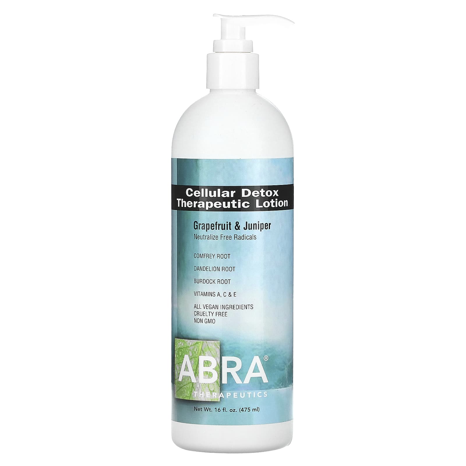 Abra Therapeutics, Cellular Detox Therapeutic Lotion, Grapefruit & Juniper, 16 fl oz (475 ml)