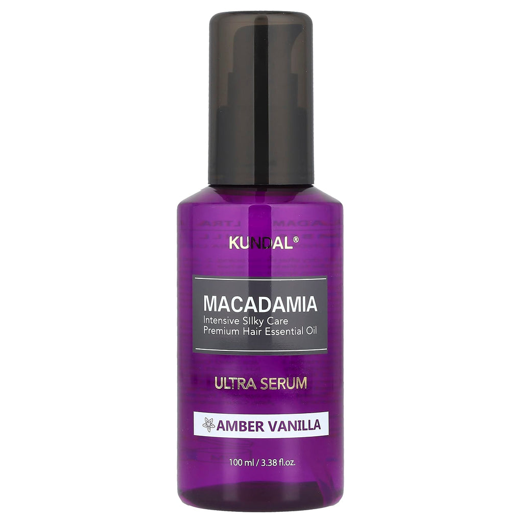 Kundal, Macadamia Ultra Hair Serum, Amber Vanilla, 3.38 fl oz (100 ml)