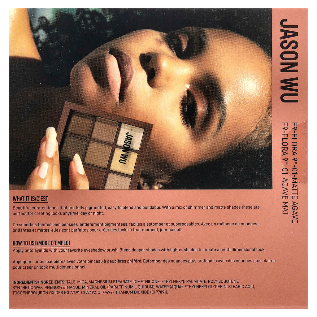Jason Wu, Flora 9®, 9 Color Eyeshadow Palette, 01 Matte Agave, 0.18 oz (5.85 g)