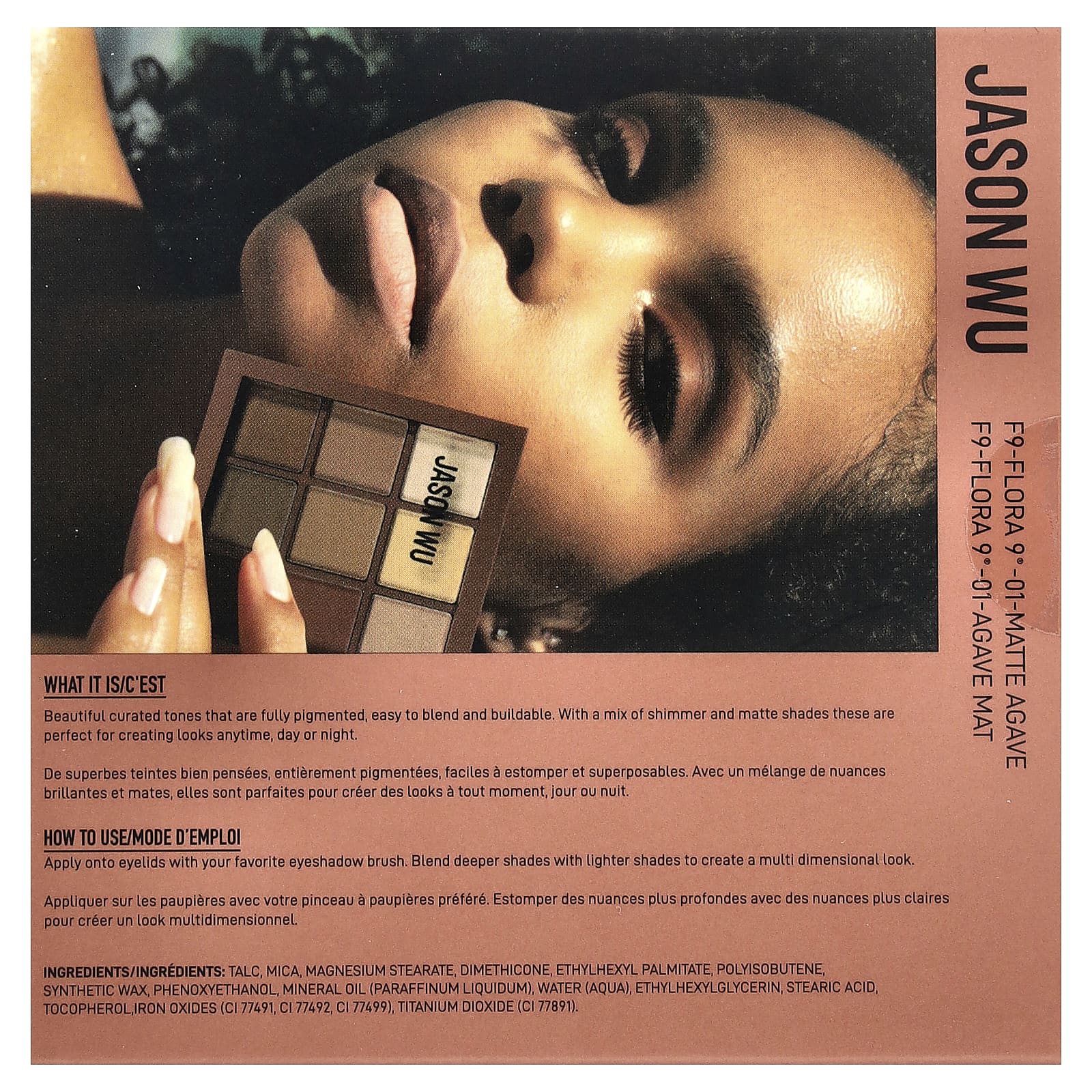 Jason Wu, Flora 9®, 9 Color Eyeshadow Palette, 01 Matte Agave, 0.18 oz (5.85 g)