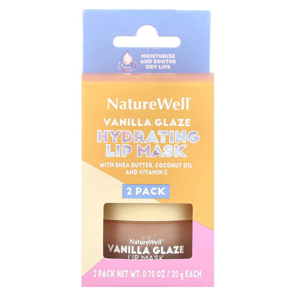 Naturewell, Hydrating Lip Mask, Vanilla Glaze, 2 Pack, 0.70 oz (20 g) Each