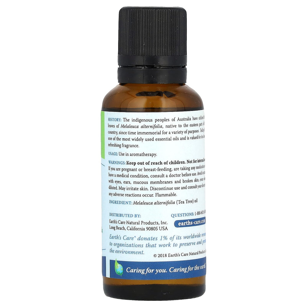 Earth's Care, 100% Pure Tea Tree Oil, 1 fl oz (30 ml)