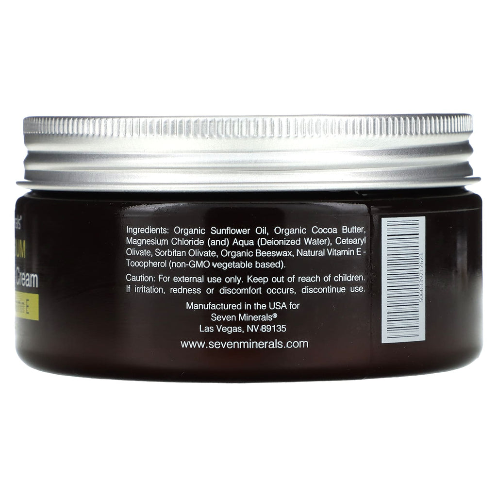 Seven Minerals, Magnesium Cocoa Butter Cream, With Natural Vitamin E, 8 oz, (237 mL)