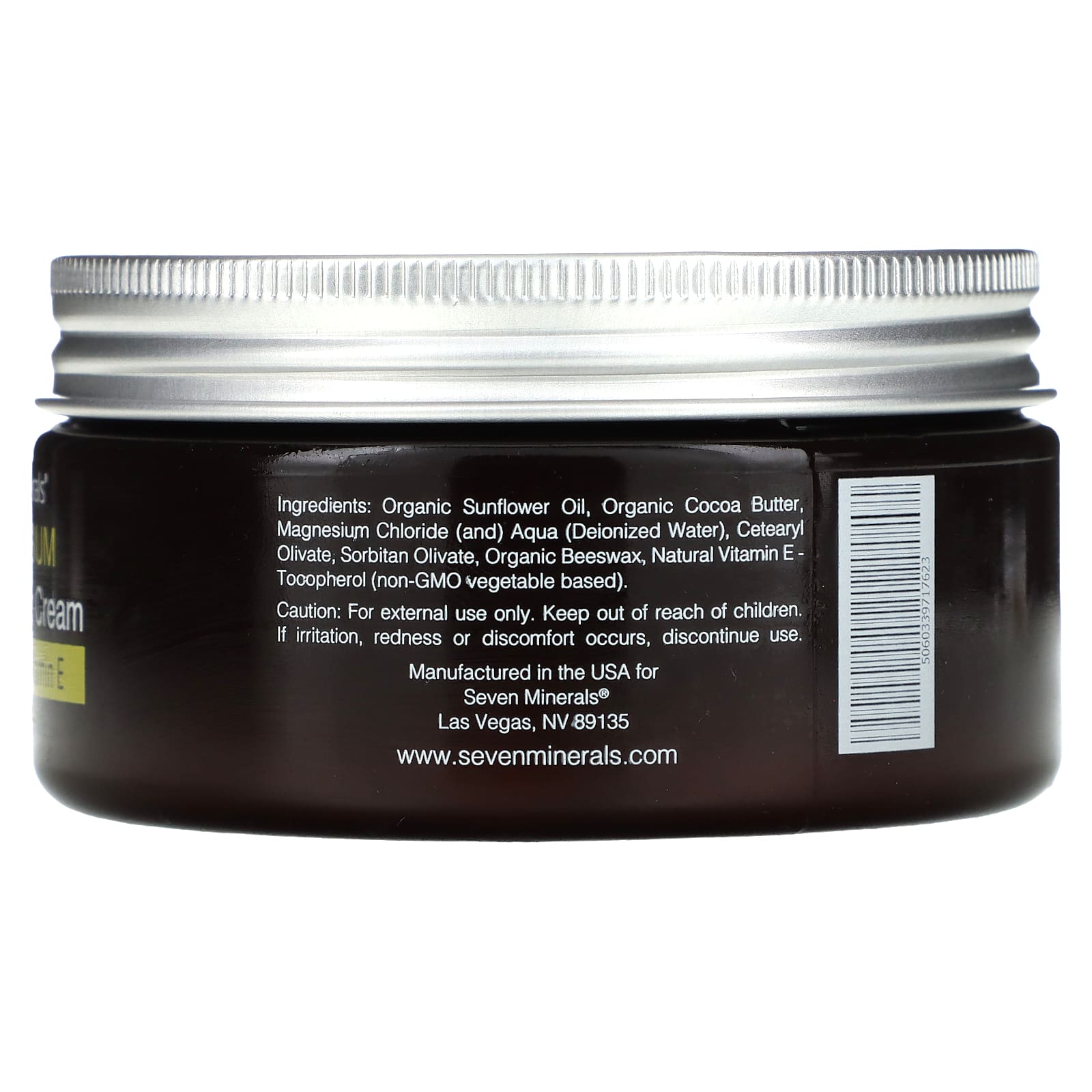 Seven Minerals, Magnesium Cocoa Butter Cream, With Natural Vitamin E, 8 oz, (237 mL)
