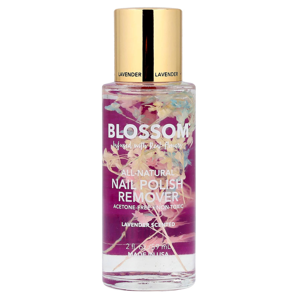 Blossom, All-Natural Nail Polish Remover, Lavender, 2 fl oz (59 ml)