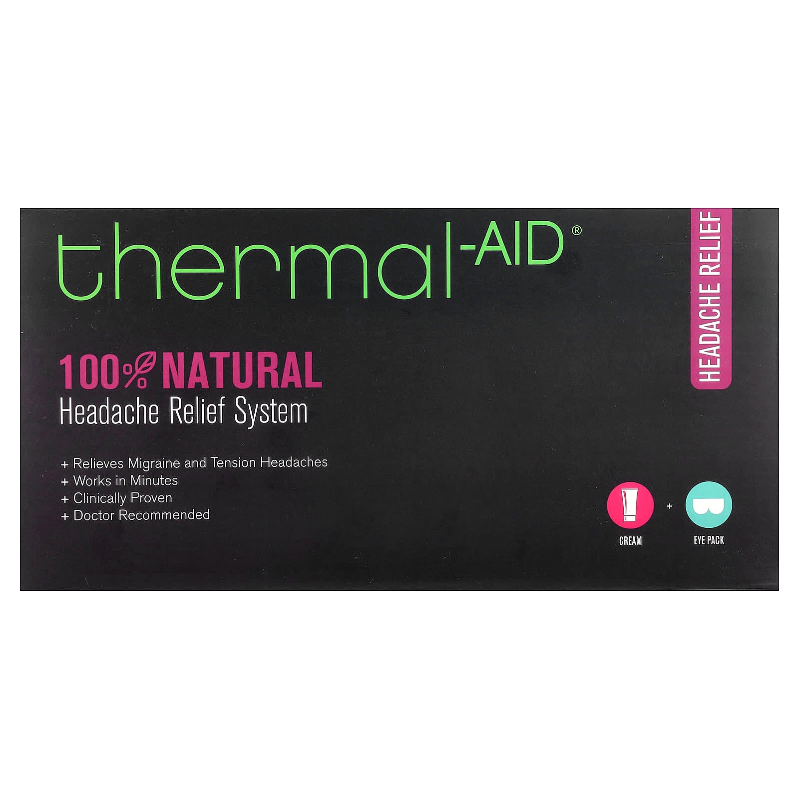 Thermal Aid, Headache Relief System, 2 Piece Kit