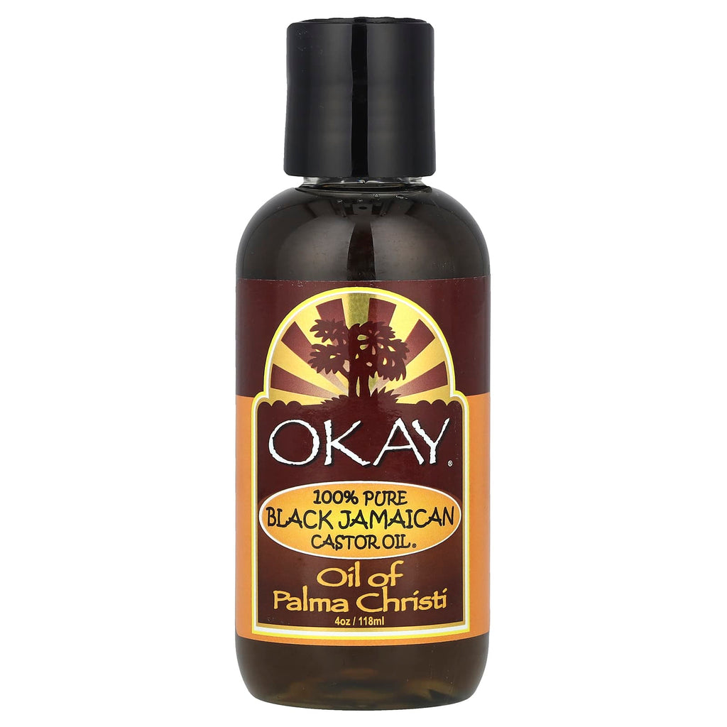 Okay Pure Naturals, 100% Pure Black Jamaican Castor Oil®, 4 oz (118 ml)