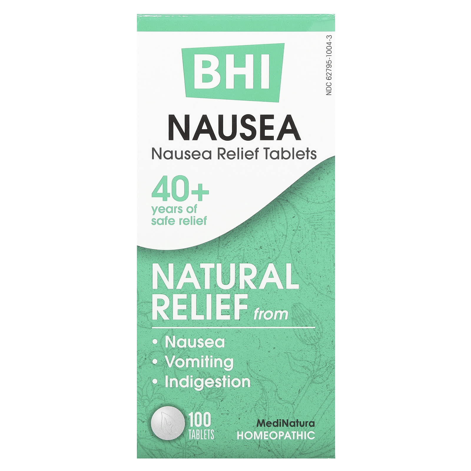 MediNatura, BHI, Nausea Relief Tablets , 100 Tablets