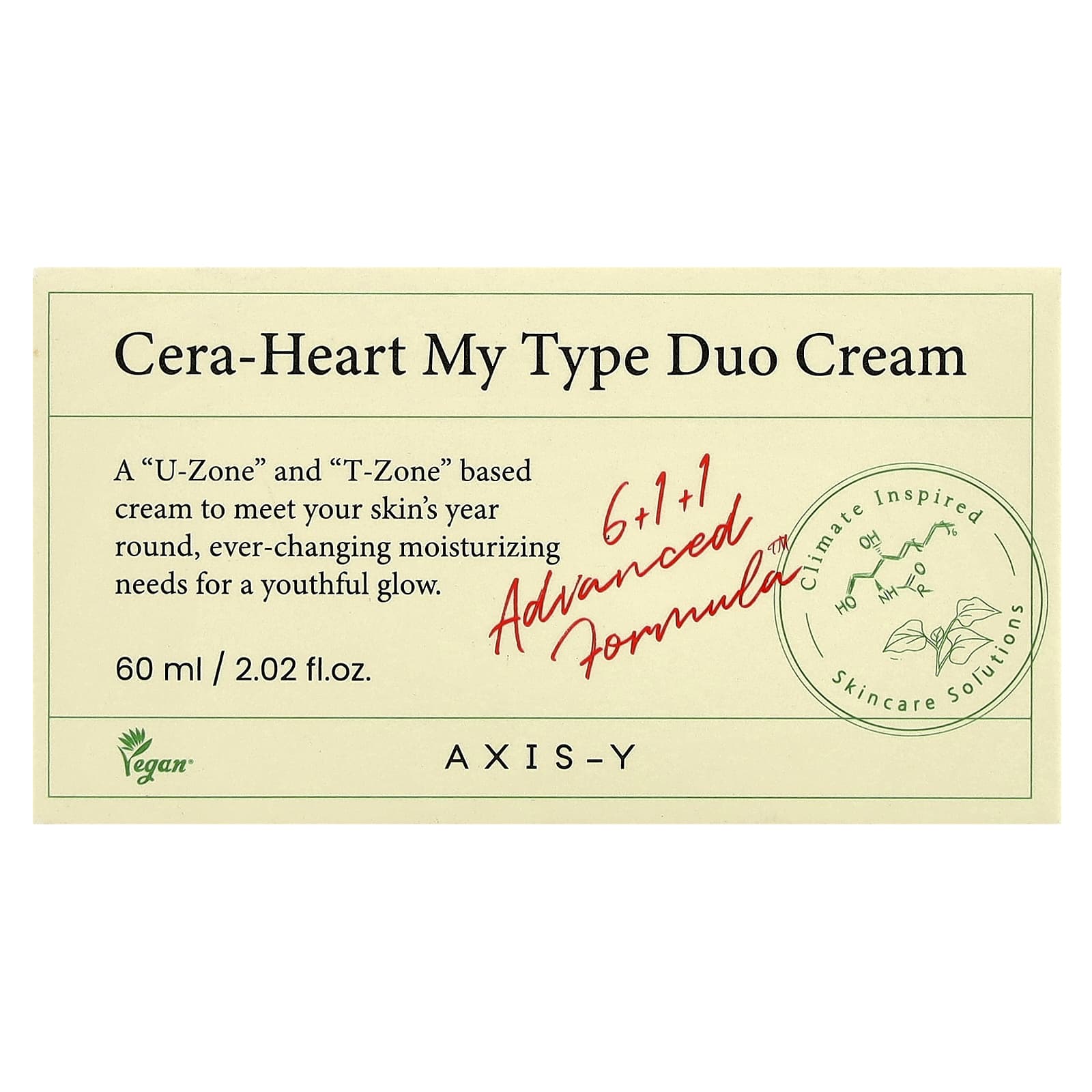 Axis-Y, Cera-Heart My Type Duo Cream, 2.02 fl oz (60 ml)