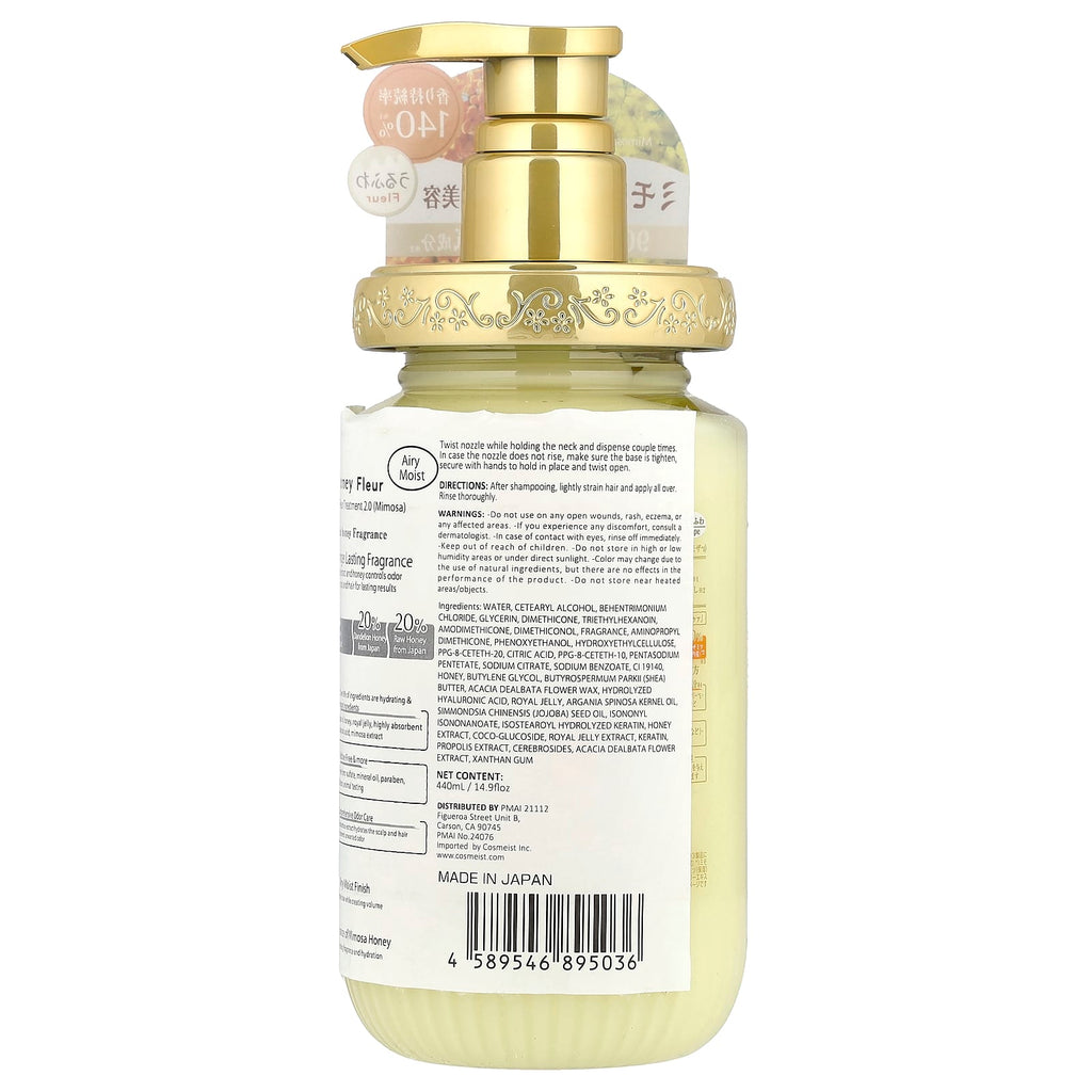 &honey, Fleur Moist Treatment, Mimosa Honey, 14.9 fl oz (440 ml)