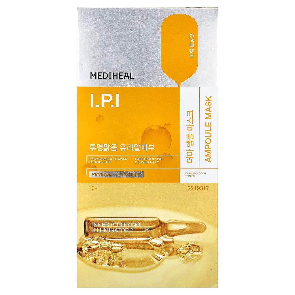 MEDIHEAL, I.P.I Derma Ampoule Beauty Mask, 10 Sheets, 0.87 fl oz (26 ml)