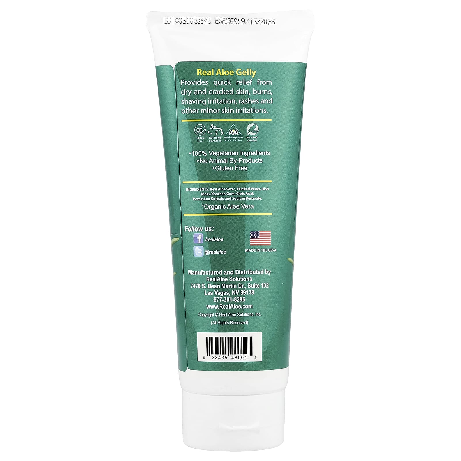 Real Aloe, Aloe Vera Gelly, Unscented, 8 oz (230 ml)