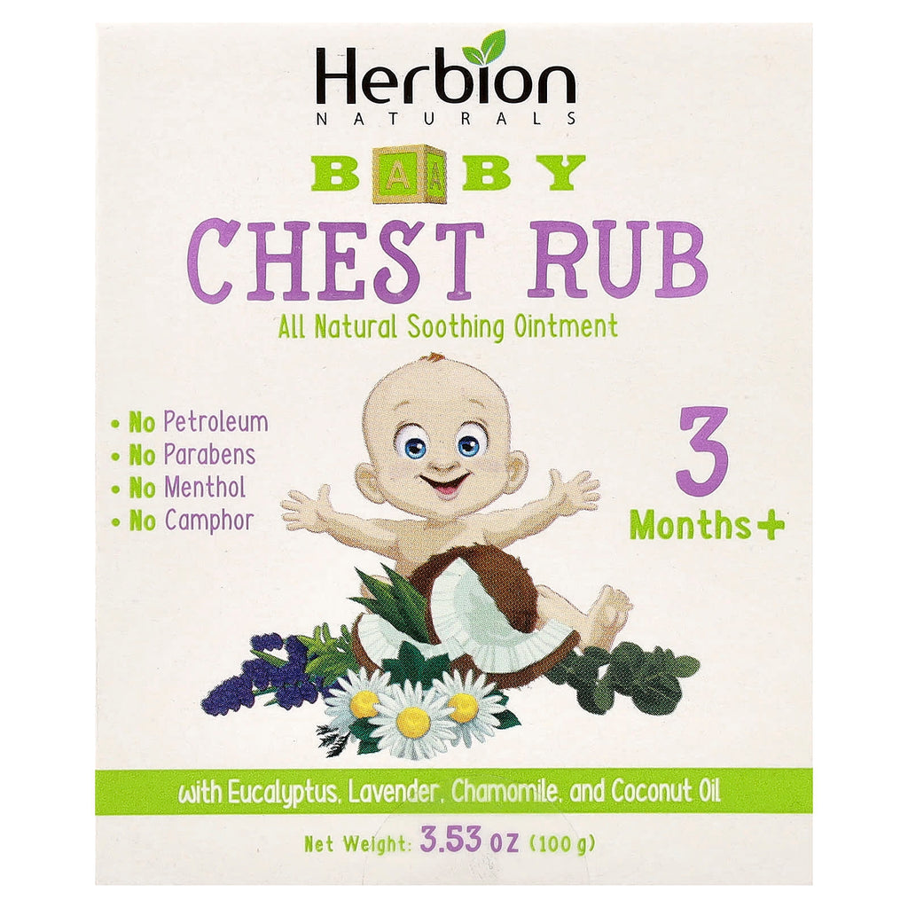 Herbion Naturals, Baby Chest Rub, 3 Months+, 3.53 oz (100 g)