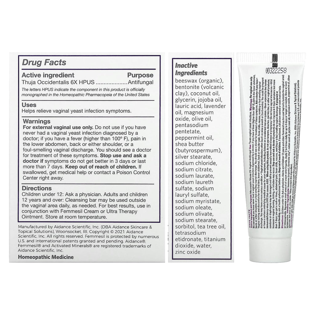 Femmesil, Vaginal Cleansing Bar & Ultra Therapy Ointment, 2 Piece Set