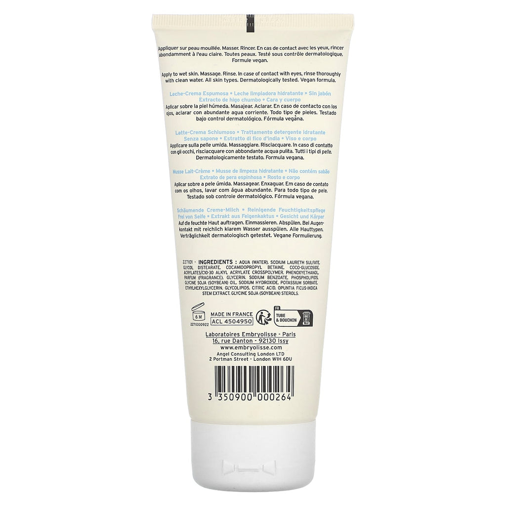 Embryolisse, Foaming Cream-Milk Cleanser, 6.76 fl oz (200 ml)