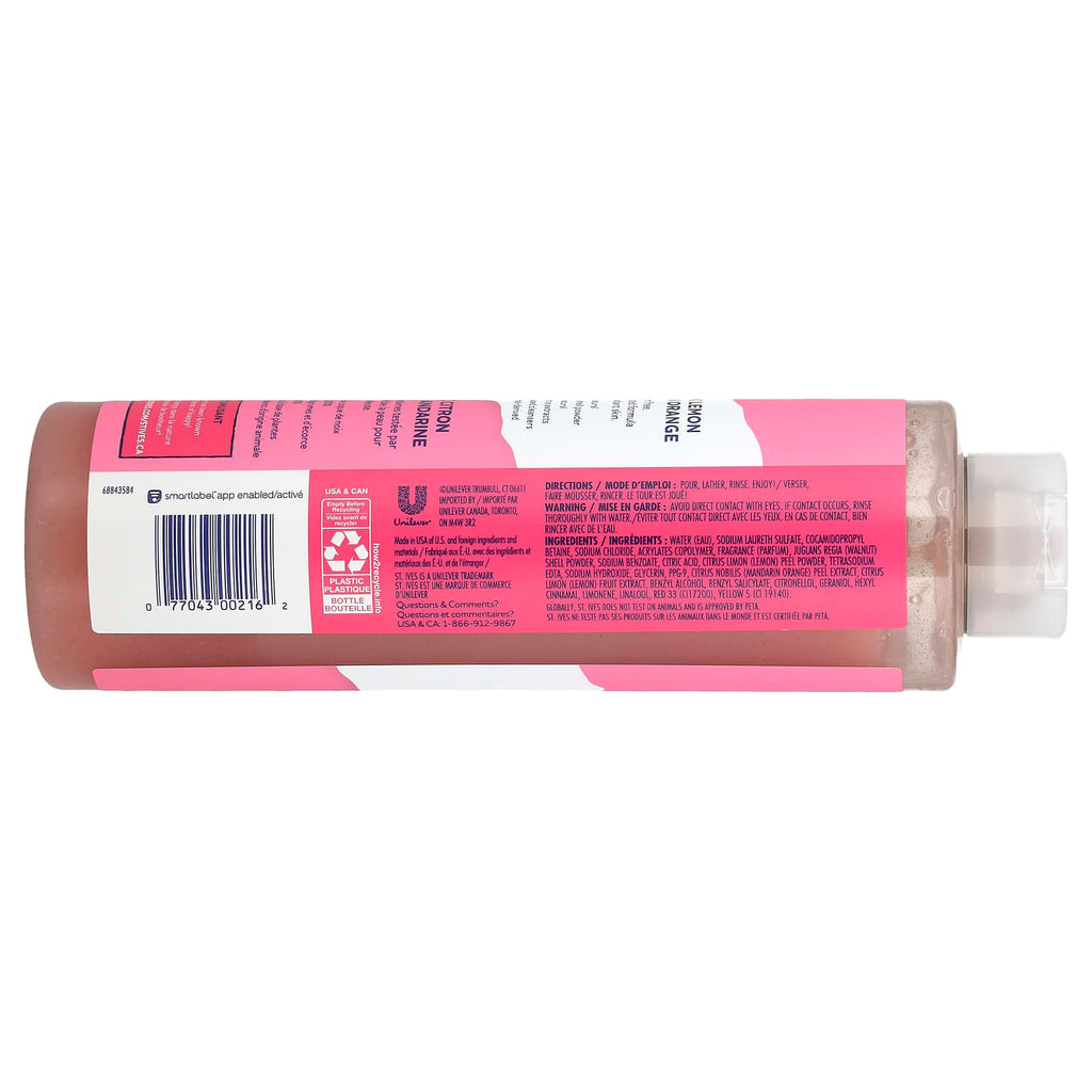 St. Ives, Exfoliating Body Wash, Pink Lemon & Mandarin Orange, 22 fl oz (650 ml)
