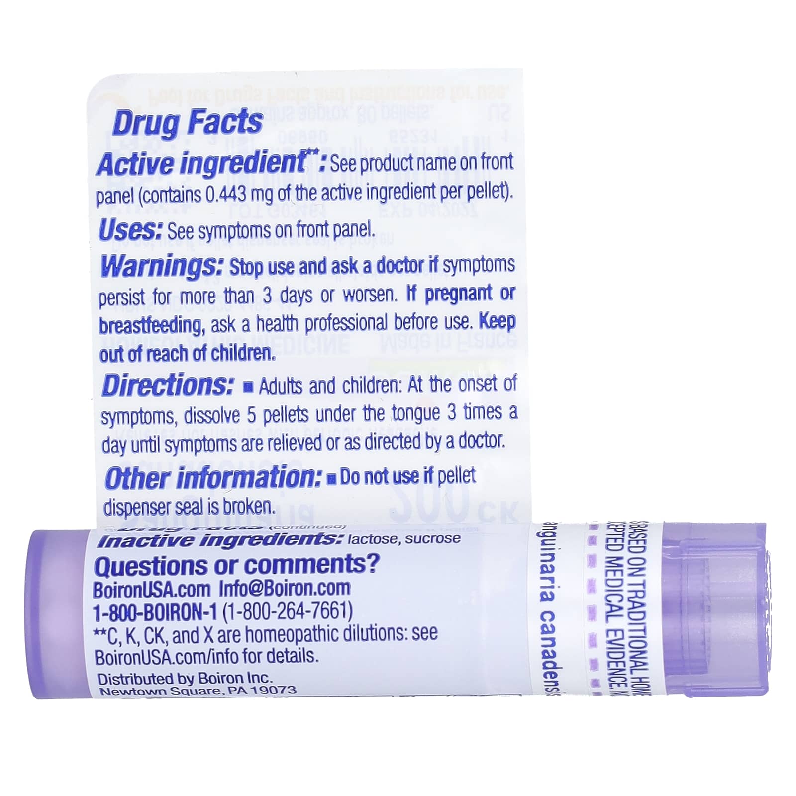 Boiron, Sanguinaria Canadensis 200CK, Menopause Support, 80 Pellets