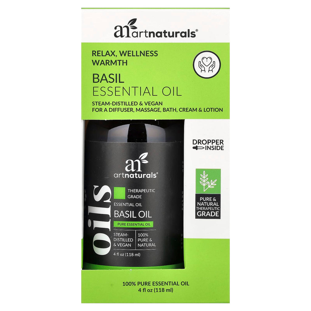 artnaturals, Essential Oil, Basil, 4 fl oz (118 ml)