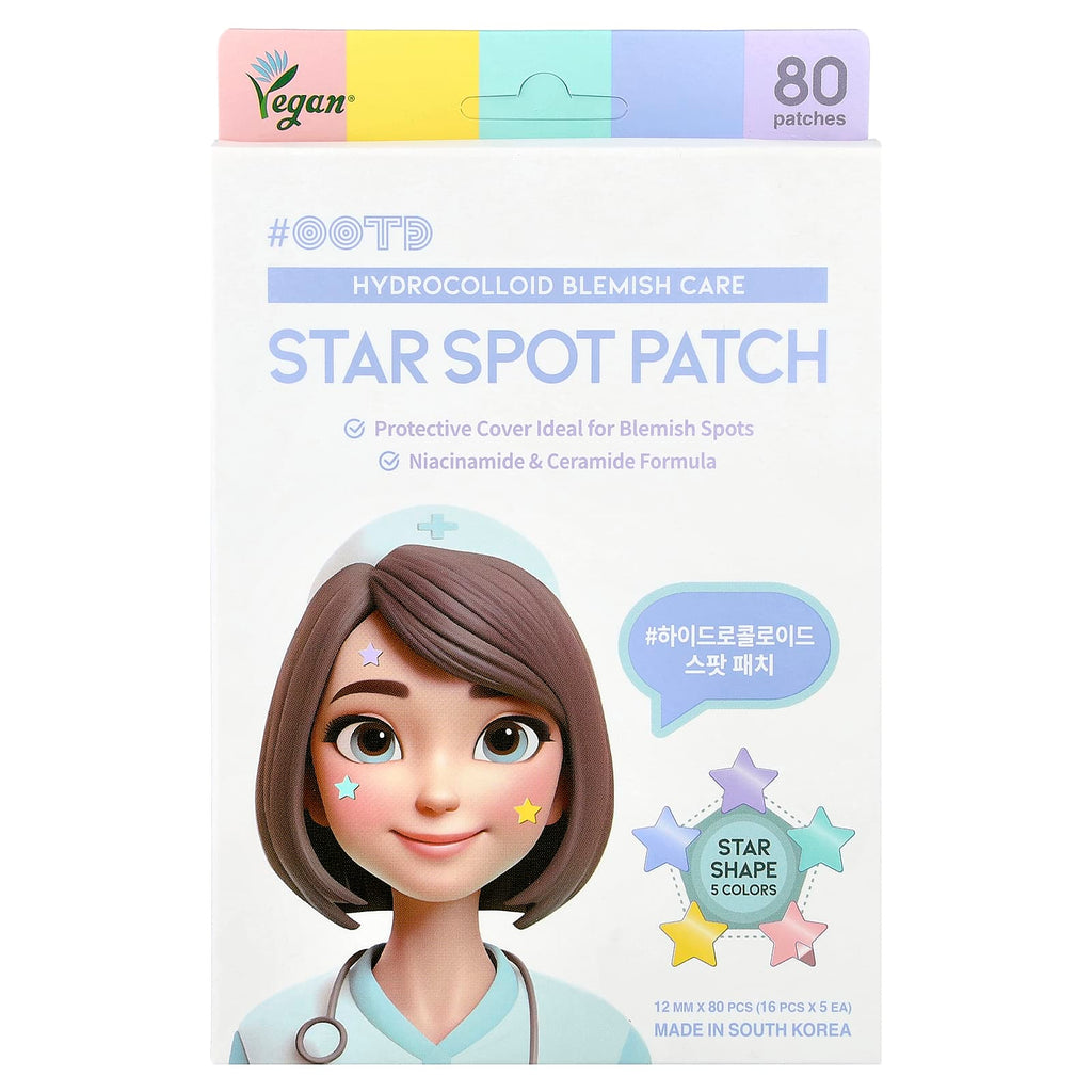OOTD, Star Spot Patch, Hydrocolloid Blemish Care , 80 Patches