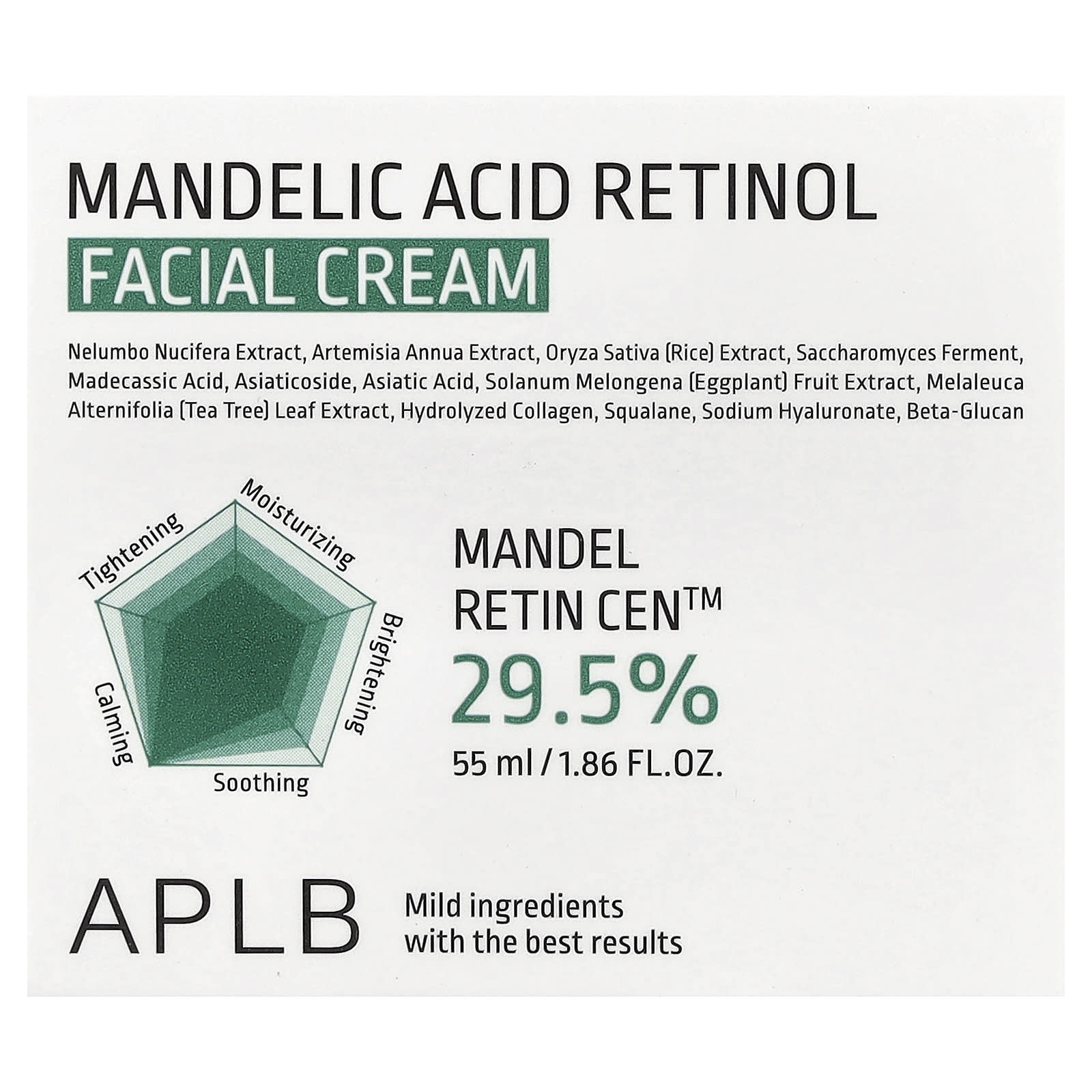 APLB, Mandelic Acid Retinol Facial Cream , 1.86 fl oz (55 ml)