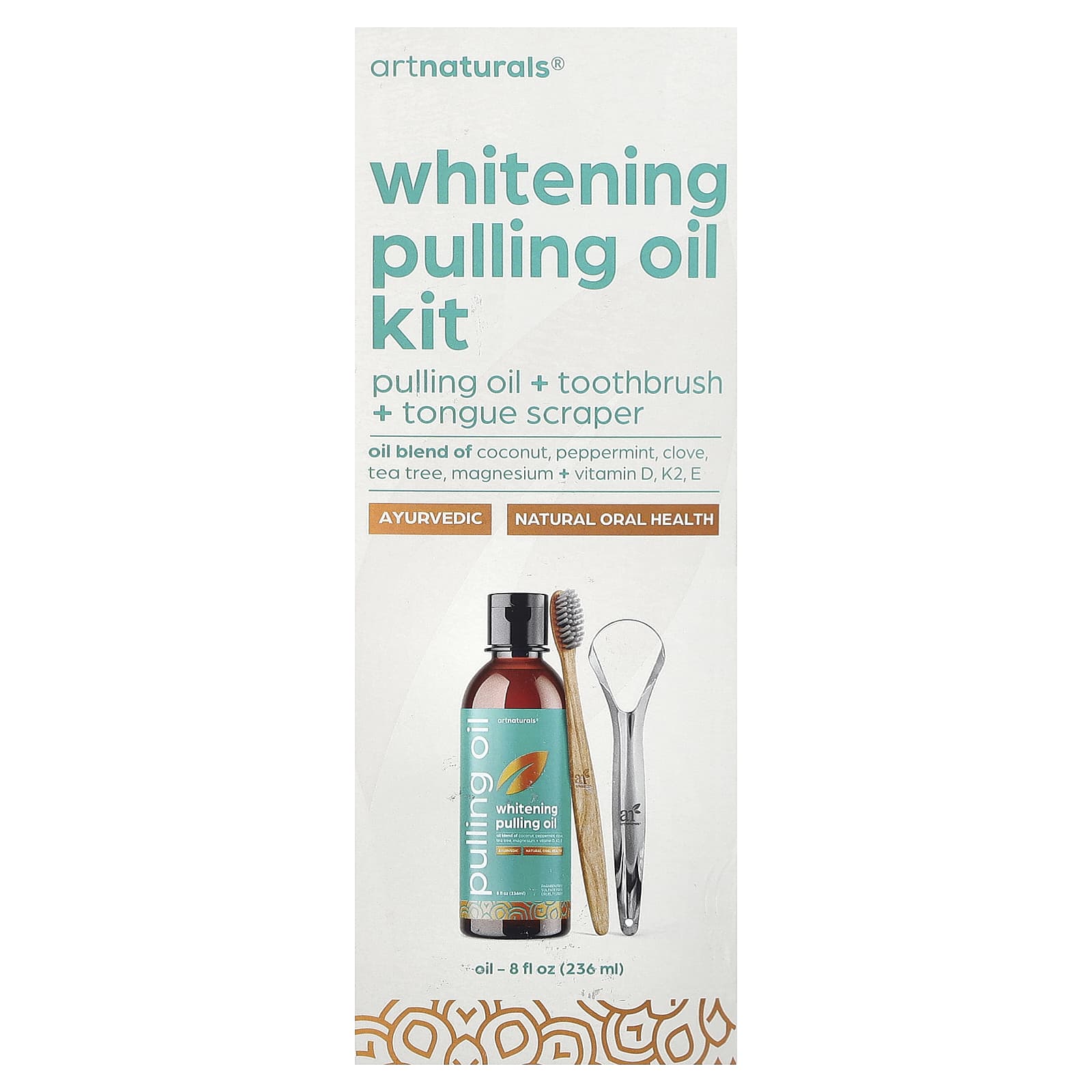 artnaturals, Whitening Pulling Oil Kit, 3 Piece Kit