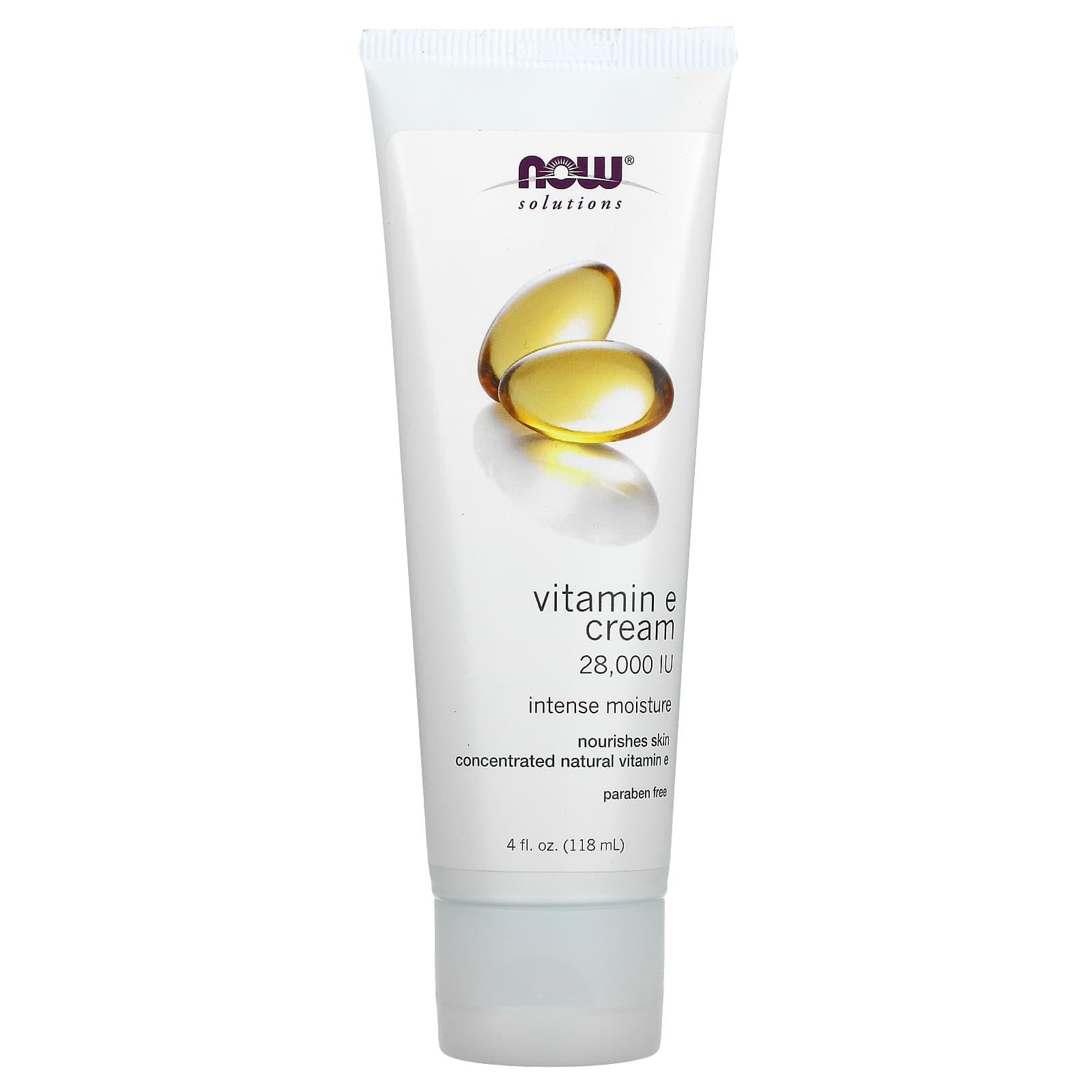 NOW Foods, Solutions, Vitamin E Cream, 28,000 IU, 4 fl oz (118 ml)